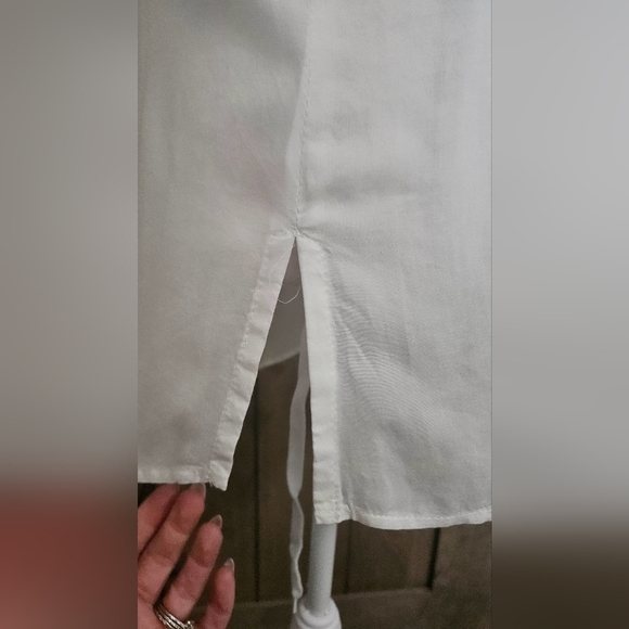 BASLER Modal Sleeveless Relaxed Fit Long Length Crew High Neck Top. White.Size M - Picture 5 of 10